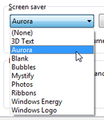 Screensavers in Windows Vista