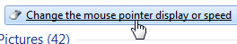 Access your cursor / mouse pointer shadow settings