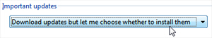 Automatically download but manually install Windows Updates in Windows 7