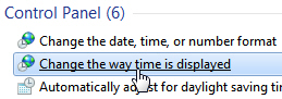Change the way time is displayed in Windows 7 clocks and calendars