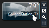 Click on the weather gadget to get detailed meteorological information