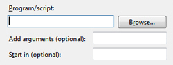 Configure scheduled task parameters to automatically run programs