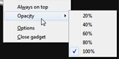 Customize gadget options menu in Windows 7