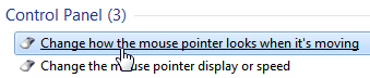 Customize pointer trails settings in Windows 7