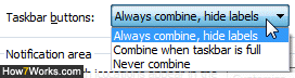 Customize taskbar buttons settings in Windows 7