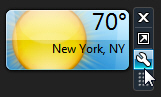 Customize the weather gadget in Windows 7