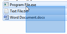 Drag to select multiple files with the mouse in Windows 7