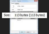 How large? Size of multiple files and folders in Windows 7 / Vista / XP