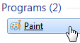 Launch MS Paint in Windows 7