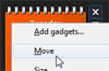 Move a desktop gadget with your keyboard in Windows 7