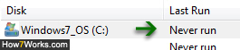 Never defragmented hard drives in Windows 7