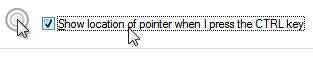 Play animation to locate the cursor on screen