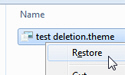 Restore a deleted theme from the Recycle Bin in Windows 7