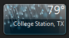 Successfully configured settings for the Windows 7 weather gadget