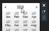 View the full year and months in the calendar gadget