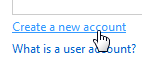 Create a new Windows user account in Windows 7