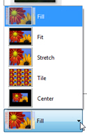 Customize wallpaper size and position