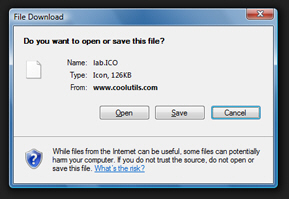 Save your converted icon file on your computer