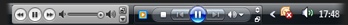 iTunes and Windows Media Player on Windows Vista's taskbar