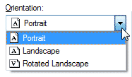 Change orientation from landscape to portrait for print